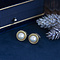 vintage Gouden vintage oorstekers met parel 14 krt