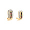vintage Gold vintage stud earrings with diamond, ruby, sapphire and emerald 18 kt