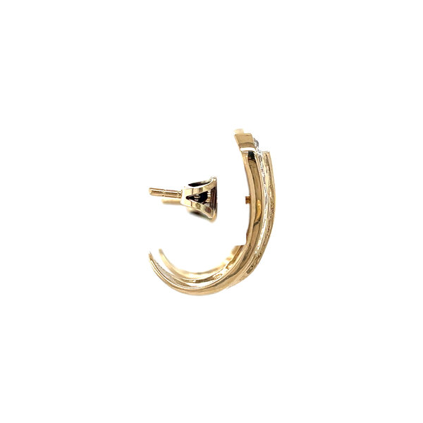 vintage Gouden vintage oorstekers met diamant, robijn, saffier en smaragd 18 krt