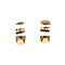 vintage Gold vintage stud earrings with diamond, ruby, sapphire and emerald 18 kt