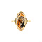vintage Gold vintage ring with moss agate 14 kt