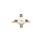 vintage Bicolour vintage gouden ring met parel 14 kt