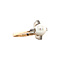 vintage Bicolour vintage gold ring with pearl 14 kt
