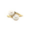 vintage Gouden vintage slagring met parel 14 kt