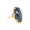 vintage Gouden vintage ring met hematiet 14 kt