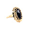 vintage Golden vintage ring with garnet 14 kt
