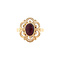 vintage Gouden vintage ring met granaat 14 kt