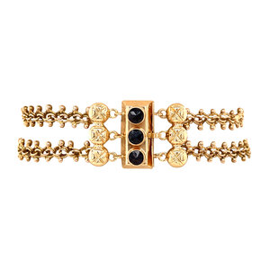 Gouden armband met granaat 14 kt