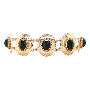 Gouden armband met granaat 14 kt