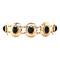 vintage Gouden vintage bootjes armband met granaat 14 kt