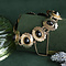 vintage Gouden vintage bootjes armband met granaat 14 kt