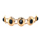 vintage Gouden vintage bootjes armband met granaat 14 kt