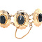 vintage Gouden vintage bootjes armband met granaat 14 kt