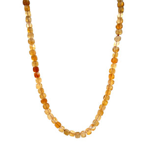 Citrine necklace with gold clasp 14 kt