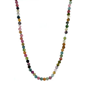 Tourmaline necklace with gold clasp 18 kt