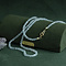 vintage Vintage aquamarine necklace with gold clasp 14 kt