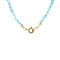 vintage Vintage aquamarijn collier met gouden sluiting 14 kt