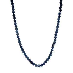 Sapphire necklace with gold clasp 14 kt