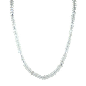 Moonstone necklace with 14 kt gold clasp