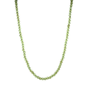 Peridot necklace with gold clasp 18 kt
