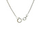 vintage Zilveren vintage collier met witgouden hanger met diamant 14 krt/925