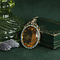 vintage Rose vintage entourage pendant with citrine, pearl and turquoise 9 kt