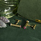 vintage Gouden vintage manchet knopen met robijn 18 krt