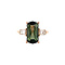 vintage Rose-gold vintage ring with tourmaline and diamond 18 kt