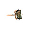 vintage Rose-gold vintage ring with tourmaline and diamond 18 kt