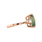 vintage Rose-gold vintage ring with tourmaline and diamond 18 kt