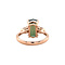 vintage Rose-gold vintage ring with tourmaline and diamond 18 kt