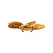 vintage Golden vintage mid-century fur clip with diamond 14 kt/900