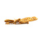 vintage Golden vintage mid-century fur clip with diamond 14 kt/900