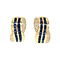 vintage Gold vintage stud earrings with sapphire and diamond 18 kt
