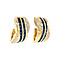 vintage Gold vintage stud earrings with sapphire and diamond 18 kt