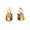 vintage Gold vintage stud earrings with sapphire and diamond 18 kt