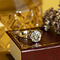 vintage Gold vintage retro entourage ring with rose diamond 14 kt/950