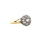 vintage Gold vintage retro entourage ring with rose diamond 14 kt/950