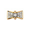 vintage Golden vintage bow ring with diamond 14 kt/950