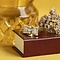vintage Golden vintage bow ring with diamond 14 kt/950