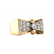 vintage Golden vintage bow ring with diamond 14 kt/950