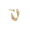 vintage Gold vintage ear studs with sapphire, emerald and diamond 14 kt
