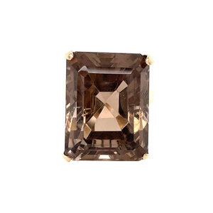 Ring met rookkwarts 10 kt