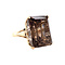 vintage Vintage ring met rookkwarts 10 kt