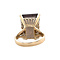 vintage Vintage ring met rookkwarts 10 kt