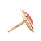 vintage Gouden vintage ring met bloedkoraal 14 kt