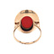 vintage Gouden vintage ring met bloedkoraal 14 kt