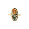 vintage Gouden vintage ring met mosagaat 14 kt
