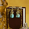 vintage 14 kt golden vintage earrings with turquoise