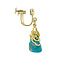 vintage 14 kt golden vintage earrings with turquoise